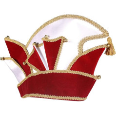 T2502-0514-61 Raudona su aukso apdaila Moterų vyrų Prince kepurė kepurė dydis 61
