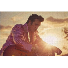 Medienos dėlionės suaugusiesiems ir vaikams, Elvis Presley Dėlionių žaislų rinkinys, šeimos žaidimai, namų dekoro dovana, 1000 vnt., 75 * 50 cm