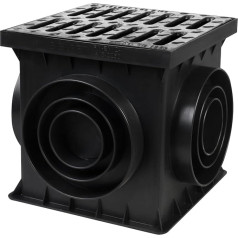 Ketaus grindų nutekėjimo vamzdis 250 x 250 x 250 mm B125 | Kiemo nutekėjimo vamzdis, kiemo kriauklės dėžutė, latakas, kriauklės dėžutė