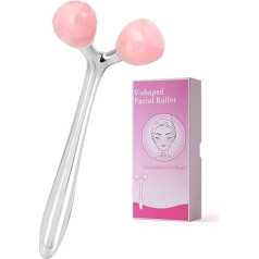 Apatinis volelis Falten ir Heben, 3D-Jade-Roller in Diamantform, Apatinis volelis Damen ir Herren, Hautpflege, Gua-Sha-Massagegegerät für Kinn, Kiefer, V-förmig und Gesichtsschwellungen