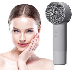 Elitzia Gesichtsscrubber Gesichtsreinigungsbürste Grau Silikon Electric Exfoliator Wiederaufladbare Gesichtsreiniger Bürste 5 Geschwindigkeiten einstellbar für Tiefenreinigung Haut Reparieren