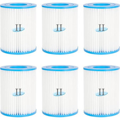 QNINE 6 pakuočių 2 dydžio baseino filtras, 2 tipo baseino filtro kasetės, 58383/58381/58093/58094 kasetinis filtras, II tipo baseino filtras