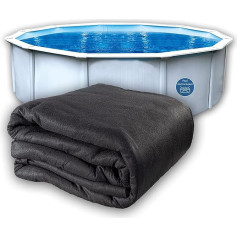 Liner Life LL21R Überboden-Auskleidung, rund, Bodenpolsterung, zum Schutz des Bodens des oberirdischen Pools, Starkes und langlebiges Polyester-Geotextil-Material, schwarz