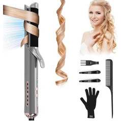 2 in 1 garbanojimo lygintuvas su 40 Lon oro išėjimo anga, garbanojimo lygintuvas didelėms garbanoms, PARWIN PRO BEAUTY tiesintuvai garbanoja ir tiesina visas šukuosenas, su apsauginiu veltinio audiniu, ilgaamžis