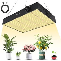 Augalų lempa LED 1000 W pilno spektro, LED auginimo lempa Dimmable Grow Light, 1000 W augalo lempa Augimo šviesa su UV ir IR augimo lempa, skirta auginti palapinės kambarinius augalus daržoves gėles