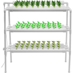 3 pakopų hidroponinė auginimo sistema 90 augalų hidroponinė sistema 102 x 40 x 100 cm aeroponinis bokštas, tinkantis lapinėms daržovėms, pvz., rapsams, burokėliams ir čili, auginti patalpose ir lauke