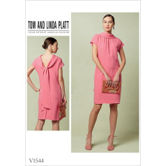 Vogue Patterns Misses prigludusi suknelė, įvairiaspalvė, 14-22 dydžių