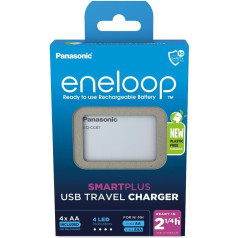 Smartplus usb įkroviklis + 4 x aa eneloop 2000 mah