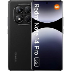 Išmanusis telefonas redmi note 14 pro 5g 12/512gb midnight black