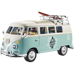 PLAYMOBIL 70826 Volkswagen T1 Camping Bus as Light Blue Surfer Van, specialus leidimas gerbėjams ir kolekcininkams, 5-99 metai