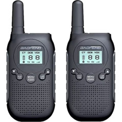 24-929# Radijo pmr bf-t6 2w 2vnt juoda baofeng