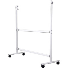 CONGRUI Whiteboard aus Metall, drehbar, tragbar, verstellbar, trocken abwischbar, Staffelei
