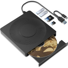 Išorinis CD/DVD diskas nešiojamajam kompiuteriui, 