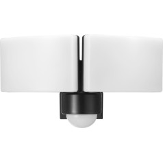TOS DUO LED 2x20W dvigubas prožektorius su PIR, 2x1600lm, IP65, 4000K, PC, juodas
