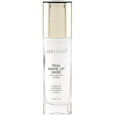 Green Velly Beauty Real Makeup Base Hightlighting Primer | Odą drėkinantis gruntas be porų ir natūralus švytėjimas veido makiažui | Atspalvis - Golden Ink, 32 ml