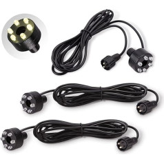 CLGarden 3 LED žiedų rinkinys šiltai baltos spalvos LED fontano rinkiniui Šiltai baltas apšvietimas Skersmuo 32 mm
