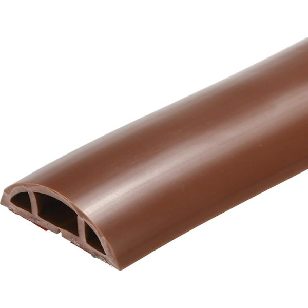 tiekimo žemėlapis 2,4 m Boden-Kabelabdeckung, PVC-Kabelschutz, 1,1 cm B x 0,6 cm H, Kabelmanagement, Kastanienbraun