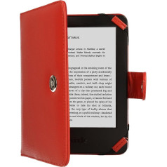 TECHGEAR Rot Hülle Kompatibilus su Kindle Paperwhite 5 / Paperwhite Signature/Paperwhite Kids Kinder, (11. Generation, 2021) mit 6,8 zoll Bildschirm, Folio Hülle PU Leder [Buch Stil]