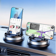 PANPHEN Tesla Model 3/Y telefono laikiklis, 360° sukimosi kampu ir neslystančio silikono laikiklis, suderinamas su 