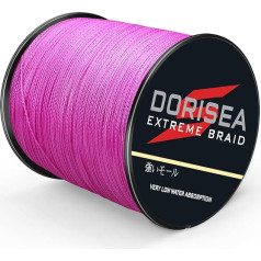 DORISEA Extreme Braid 100% Pe pintas žvejybos linija 300m/328 jardų 6-550Lb Testas Žvejybos linija Atsparus dilimui neįtikėtinas Superline Nulis ruožas mažas skersmuo