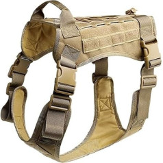 Homeilteds 1000D nailono taktinės paslaugos Hund modulinės diržai Jagd Weste Ohne Pull priekinis klipas liemenė (spalva : chaki, dydis : L)