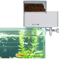 Automatinis akvariumo maitintuvas, 150 ml automatinis žuvų maitintuvas su keturiais laiko matavimo režimais, žuvų maitintuvas su maisto talpykla, žuvų maistas atostogoms, auksinėms žuvelėms, vėžliams