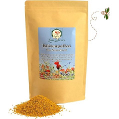Gėlių žiedadulkės - 500 g bičių žiedadulkių, kuriose gausu vitaminų, mineralų ir baltymų - natūralios žiedadulkės, idealiai tinkančios kokteiliams ir kruopoms - bičių žiedadulkės stiprina imuninę sistemą
