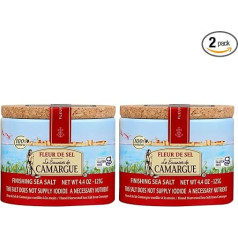 Le Saunier de Camargue, Fleur de Sel, jūros druska, 4,4 oz (125 g) - 2 vnt.
