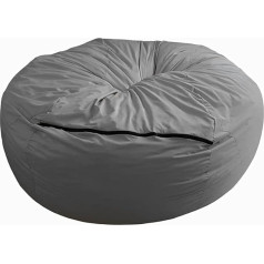 Ekwq Pupų maišo kėdės užvalkalas (tik užvalkalas, be užpildo), svetainės baldai, didelis, apvalus, minkštas, pūkuotas, dirbtinio kailio pupų maišas, 183 cm, milžiniškas kailio pupų maišo užvalkalas (pupų maišo pamušalas, 1,8 m)