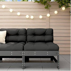 ‎Homgoday Homgoday Sodo vidurio sofa Pilka kieto pušies sofos Lauko sofa Sofa Sofa Sodo sofa Gyvenamasis kambarys Terasa Lauko baldai A1
