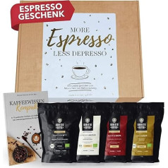 Espresso dovana (4 x 100 g) - dovanų idėja espreso mėgėjams Dovana - daugiau espreso, mažiau depreso