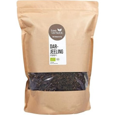 Teeverliebt - Darjeeling Organic Second Flush 1000 g I Palaidos Darjeeling arbatos FTGFOP1 iš Indijos I Lengva juoda, sodraus aromato arbata I 1 kg