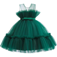 6M-9T Kūdikių mergaičių mergaitės raukiniais Ballgown šalis Pageant nėrinių suknelės