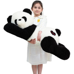 Didelis pandos minkštas žaislas Teddy Bear pliušinis žaislas minkštas žaislas mielas didelis pandos minkštas apkabinimas pagalvė vaikams draugė miego pagalvė dovana (100 cm / 39,3 colių)