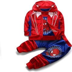3 dalių Toddler mažai vaikų kūdikių berniukų atsitiktinis apranga rinkinys, ilgas rankovės Sweatshirt džemperis liemenė Hoodie kelnės drabužių kostiumas