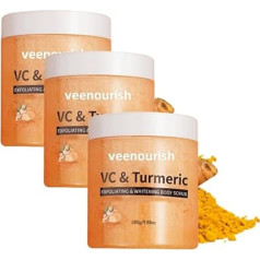 Veenenourish Leuchtsalzpeeling, Glühsalzpeeling, Salzpeeling -Körper Peeling, Salzpeeling für Körper, Gesicht, Füße (3PCS)