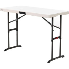 LIFETIME plastikinis sulankstomas stovyklavimo stalas, baltas, 122 x 61 x 86 cm