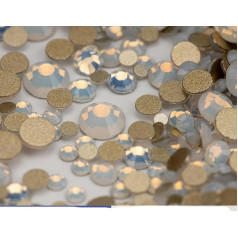 SS4-SS20 mišinys dydis skaidrus kristalas ne Hotfix aukso plokščią atgal Rhinestone dekoracijos DIY kristalai 3D nagų meno priedai baltas opalas mišinys dydis (1440pcs)