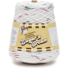 Lily Sugar'N Cream Cones Holly Jolly verpalai - 1 pakuotė po 400 g - Medvilnė - 4 vidutinio sunkumo - Mezgimas / nėrimas