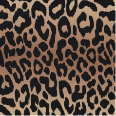 1 m prancūziško frotinio megztinio audinio - dizaino vasaros megztinis siuvimui (leopardo raštas šviesiai rudos spalvos F003)