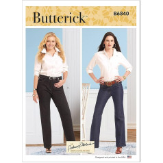 BUTTERICK B6840RR Moteriškų džinsų kodas B6840 Siuvimo modelių rinkinys, įvairiaspalvis, dydžiai 18W-20W-22W-24W