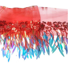 1 jardas Sequins Lace Siuvimo drabužių priedai Fringe Mesh Tassel Siuvinėjimo juostelės Siuvimo amatas šokių vakarėliui