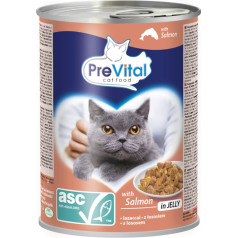 Prevital - su lašišos asca želė - visavertis maistas suaugusioms katėms - 0.415g