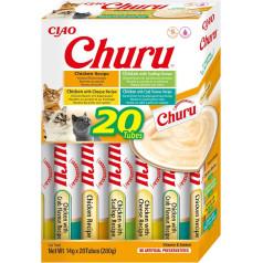 cat churu varieties - vištiena - skanėstas katėms 20 x 14 g