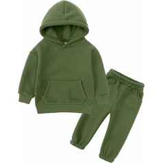 Unisex ilgomis rankovėmis kelnės rinkinys vaikams storas Hoodie apsauginės kelnės rinkinys kūdikių drabužiai mergaitės 1 metų amžiaus
