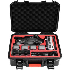 FPVtosky Mavic 4 Pro dėklas, vandeniui atsparus DJI Mavic 4 Pro drono dėklas, nešiojamas krepšys DJI Mavic 4 Pro Fly More Combo/512GB Creator Combo/Baterijos, įkrovimo stotelė, filtro priedai (tik dėklas)