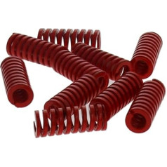 Metallfedern, Federn suspaudimo spyruoklė, 3D spausdintuvas Die Spring 8mm OD 20mm ilgio vidutinės apkrovos mechaninis suspaudimo formos Die pavasarį 3D spausdintuvas elektros dalis raudona 10PCS