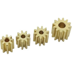 TRKTDXLQRI 0.6M modulis 8T 9T 10T 12T dantys Metalinė varinė žalvario pavara Elektroninis starteris Spindle Gearwheel Fit 2mm 3.175mm veleno skersmuo CHENRANYIN (C 10T 1.98mm skylė)