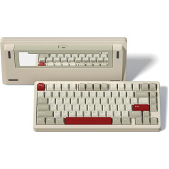 LQXQ SK75 75% aliuminio belaidė mechaninė klaviatūra ANSI US, iš anksto sutepti POM jungikliai, RGB kreminė žaidimų klaviatūra, 3 režimai BT5.0/2.4G/USB-C, karšto keitimo klaviatūra su plomba, smėlio spalvos