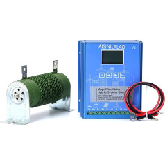 AISINILALAO 10000 W MPPT vėjo saulės hibridinis įkrovos valdiklis, vėjo saulės valdiklis 12 V 24 V 48 V su apkrovos rezistoriumi, skirtas vėjo energijos sistemoms (mėlynas)